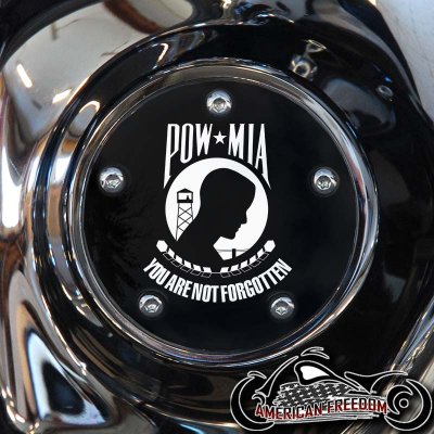 Custom Timing Cover - Pow Mia Flag (B&W)
