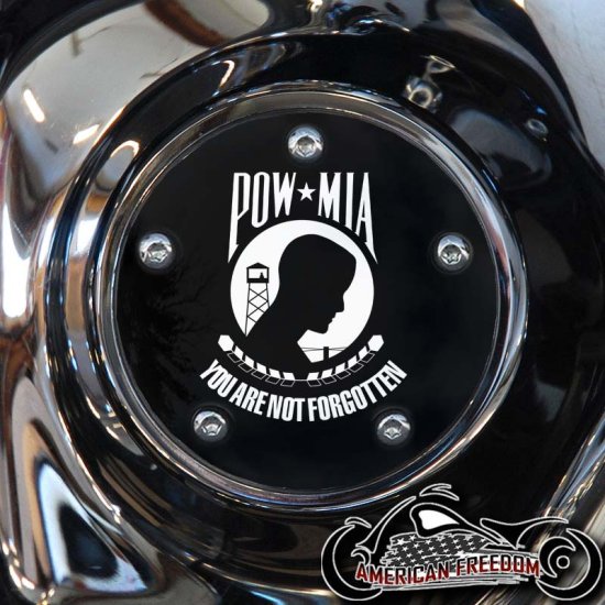Custom Timing Cover - Pow Mia Flag (B&W)