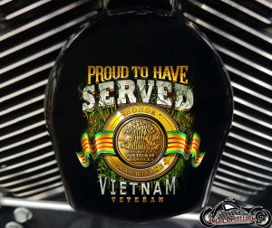 Custom Horn Cover - Vietnam Veteran Proud to have served
