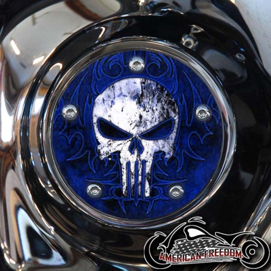 Custom Timing Cover - Punisher Blue Tribal