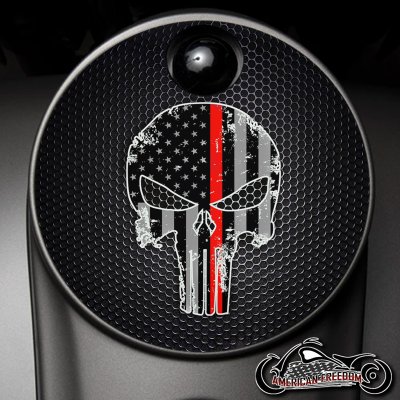 Custom Fuel Door - Punisher Thin Red Line