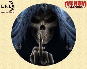 SUZUKI M109R Derby/Engine Cover - Reaper Middle Finger