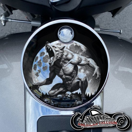 Chrome Harley Davidson Fuel Door - Raging Werewolf