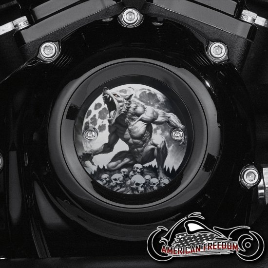 Chrome Harley Davidson Timing Cover - Raging Werewolf