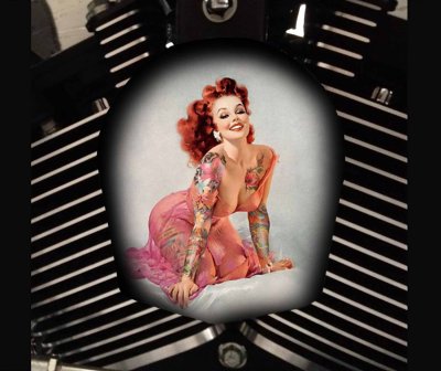 Custom Horn Cover - Red Head Beauty