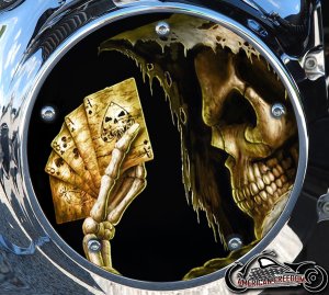 Custom Derby Cover - Reaper With Cards