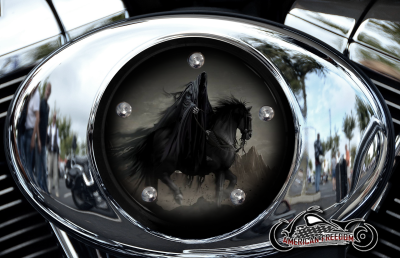 Custom Air Cleaner Cover - Reaper On Horse