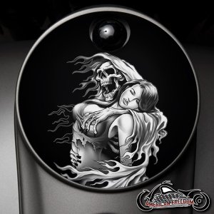 Custom Fuel Door - Reaper & Woman