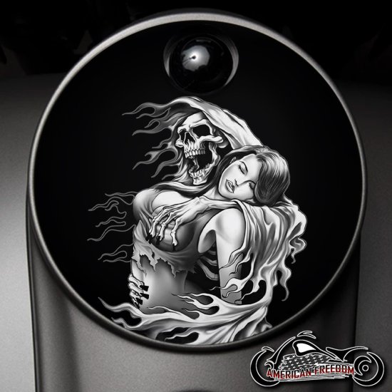 Custom Fuel Door - Reaper & Woman
