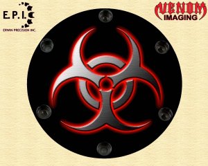 SUZUKI M109R Derby/Engine Cover RED BIO