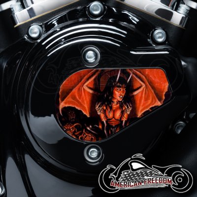 Harley Davidson VVT Timing Medallion - Red Demon Woman