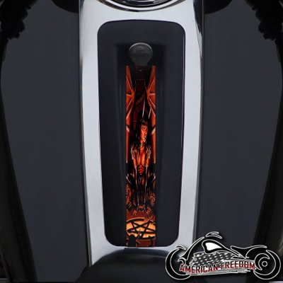 Harley Ultra Limited Dash Insert - Red Demon Woman