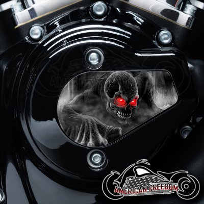 Harley Davidson VVT Timing Medallion - Grabber Red Eyes