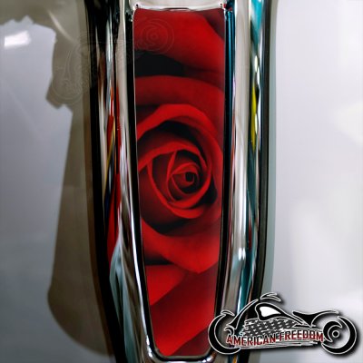 Harley 2024+ Street Glide & Road Glide Dash Insert - Red Rose