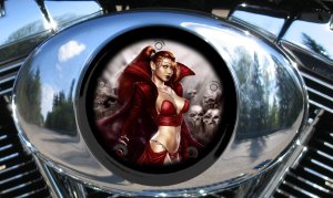 Harley Air Cleaner Cover - Goth Girl 3