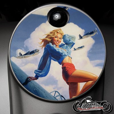 Custom Fuel Door - Blonde Pin Up