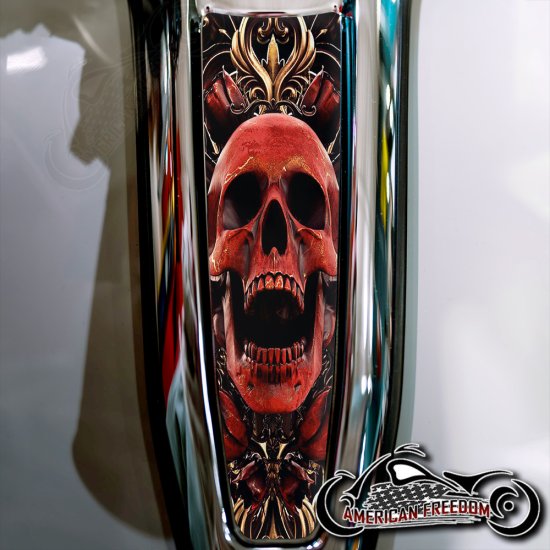 Harley 2024+ Street Glide & Road Glide Dash Insert - Skull Guns