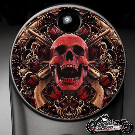Custom Fuel Door - Red Skull Guns