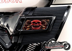 Harley 2025+ Heavy Breather Insert - Red Skull Guns