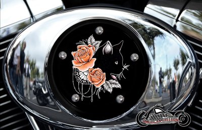 Custom Air Cleaner Cover - Rose Cat (Orange)