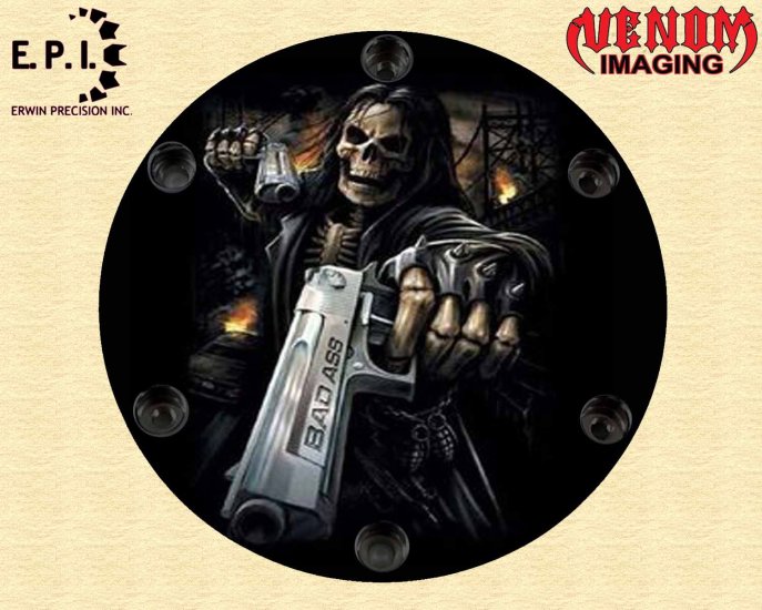 SUZUKI M109R Derby/Engine Cover - Reaper And Gun