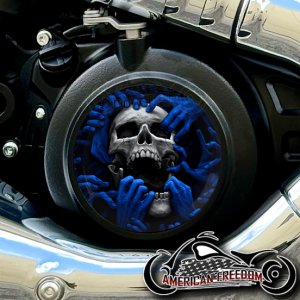 Indian 2025+ Scout Derby - Torn Apart Skull Blue