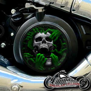 Indian 2025+ Scout Derby - Torn Apart Skull Green