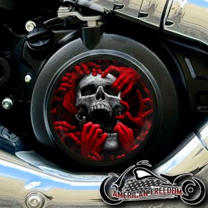 Indian 2025+ Scout Derby - Torn Apart Skull Red