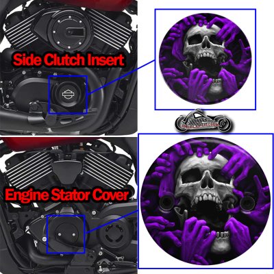 Harley Davidson XG500/XG750 2 Piece Set Torn apart skull purple