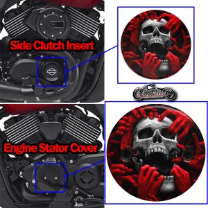 Harley Davidson XG500/XG750 2 Piece Set Torn apart skull red
