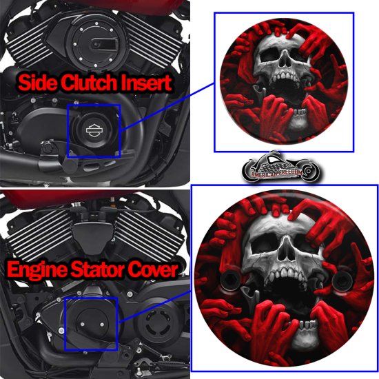 Harley Davidson XG500/XG750 2 Piece Set Torn apart skull red