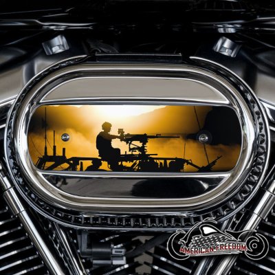 Harley Davidson M8 Ventilator Insert - Sunset Soldier Silhouette