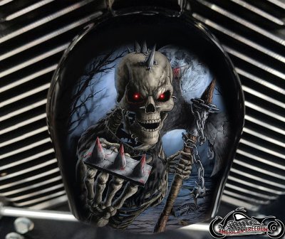 Custom Horn Cover - Spike Skull