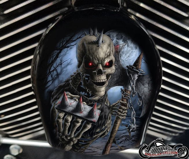 Custom Horn Cover - Spike Skull