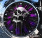 Custom Derby Cover - Melted Skull Clock (Purple)