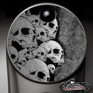 Custom Fuel Door - Skull Pile