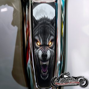 Harley 2024+ Street Glide & Road Glide Dash Insert - Wolf Moon
