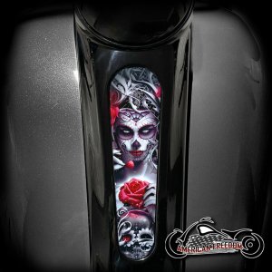 Harley 8 Inch Dash Insert - Spider Rose Queen