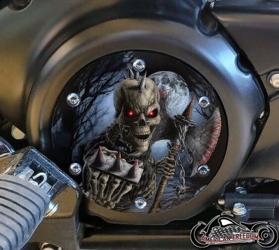 SUZUKI M109R Derby/Engine Cover - Spiked Skeleton