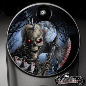 Custom Fuel Door - Spiked Skeleton