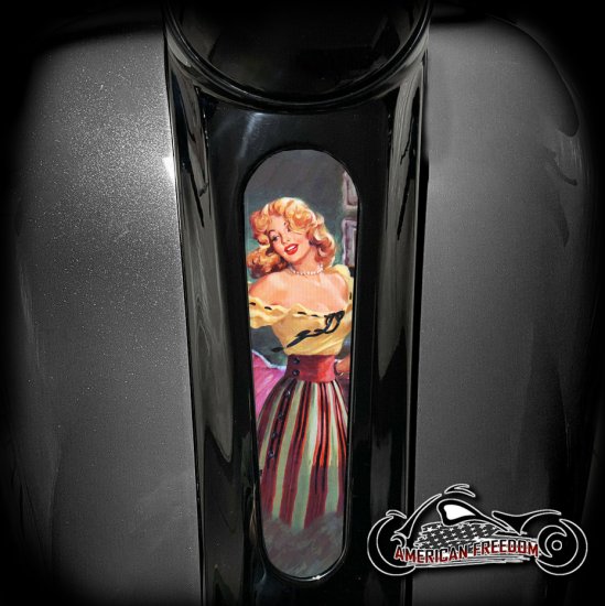 Harley 8 Inch Dash Insert - Striped Skirt