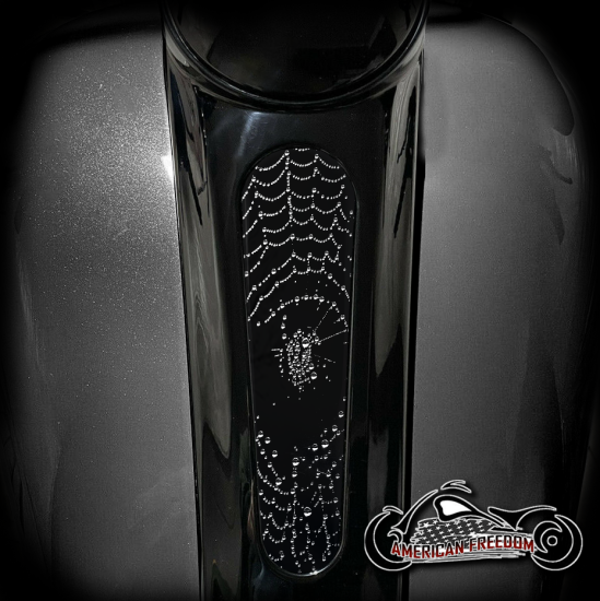 Harley 8 Inch Dash Insert - Spider Web