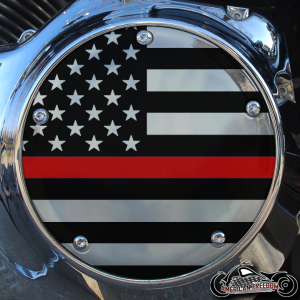 Chrome Harley Davidson Derby Cover - TRL Flag