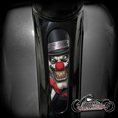 Harley 8 Inch Dash Insert - Top Hat Clown