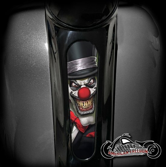 Harley 8 Inch Dash Insert - Top Hat Clown