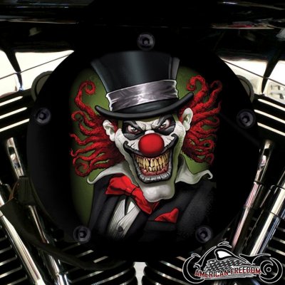 Harley Davidson High Flow Air Cleaner Cover - Top Hat Clown