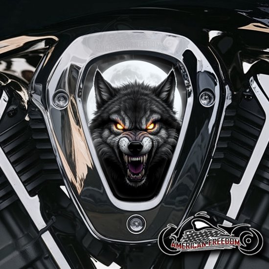 Indian Challenger Pursuit V Cover Inserts - Snarling Moon Wolf