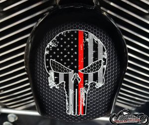 Custom Horn Cover - Punisher Thin Red Line