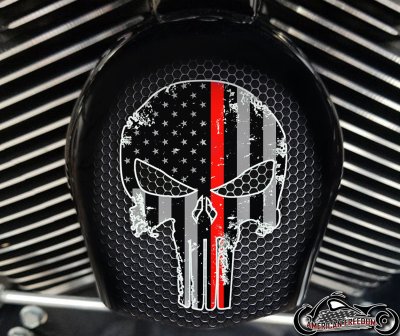 Custom Horn Cover - Punisher Thin Red Line