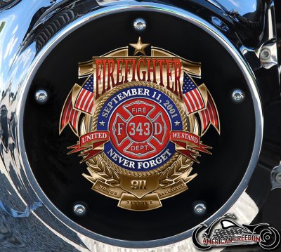 Custom Derby Cover - Firefighter United We Stand